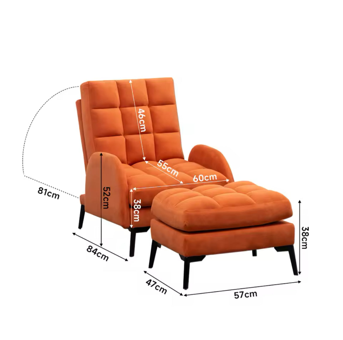 Frosted Saffron Recliner