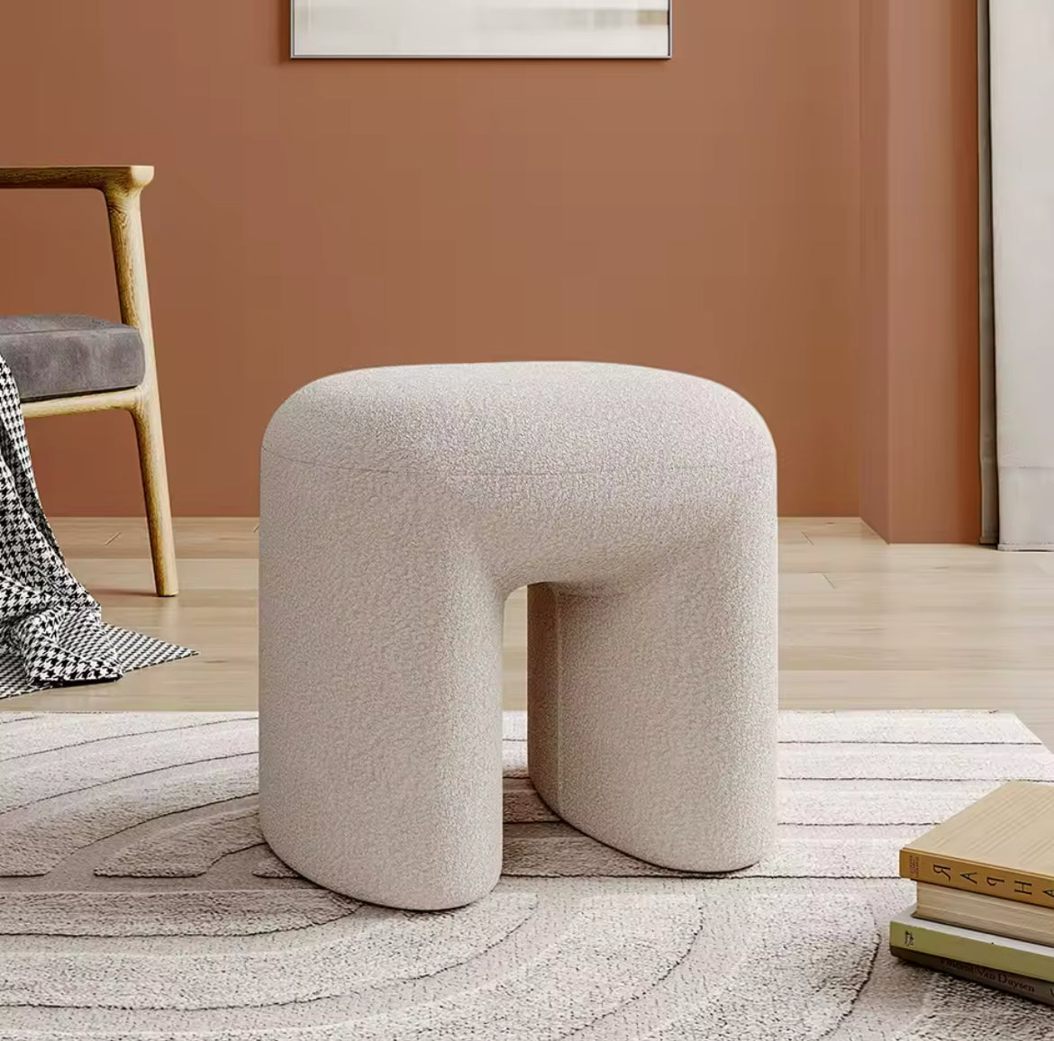 Arctic Wool Ottoman