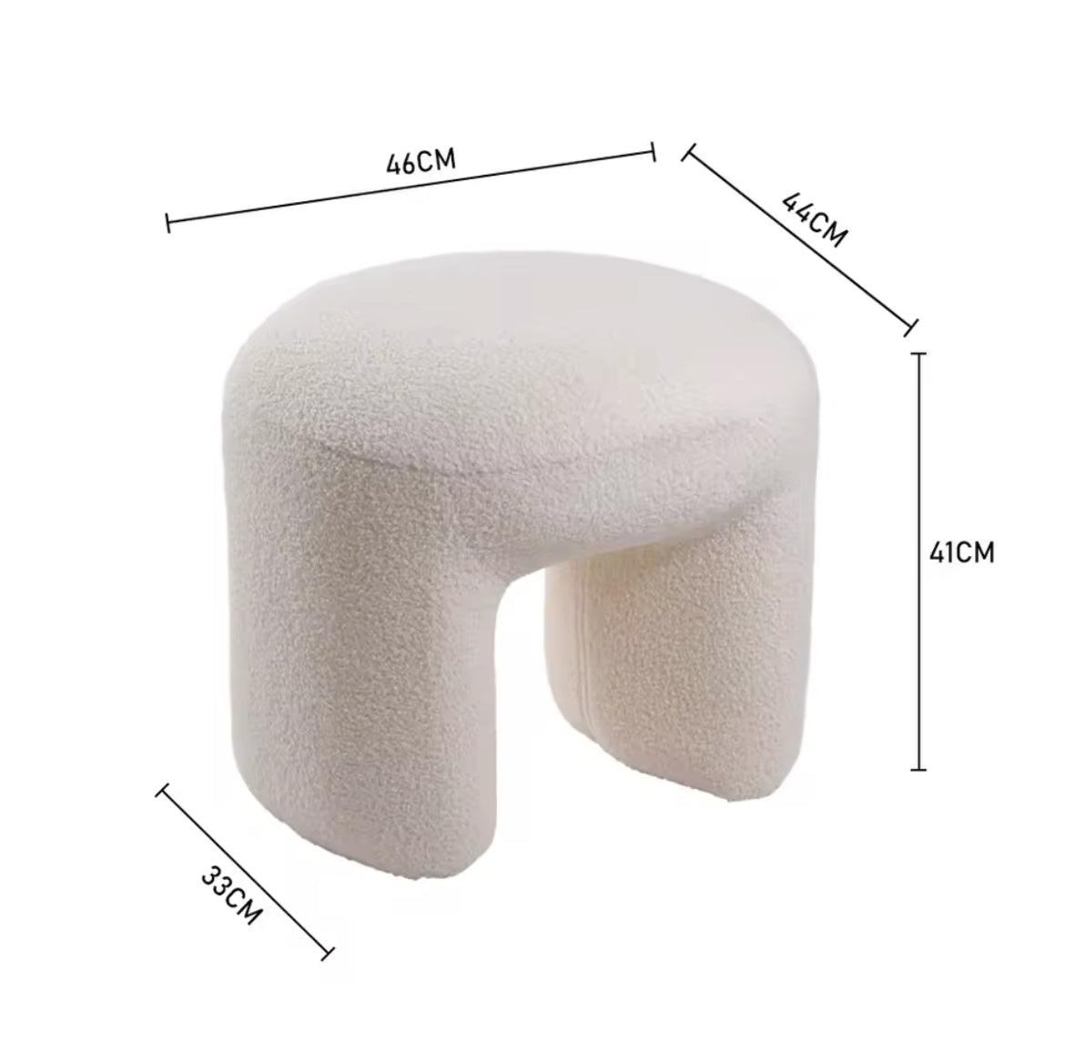 Arctic Wool Ottoman