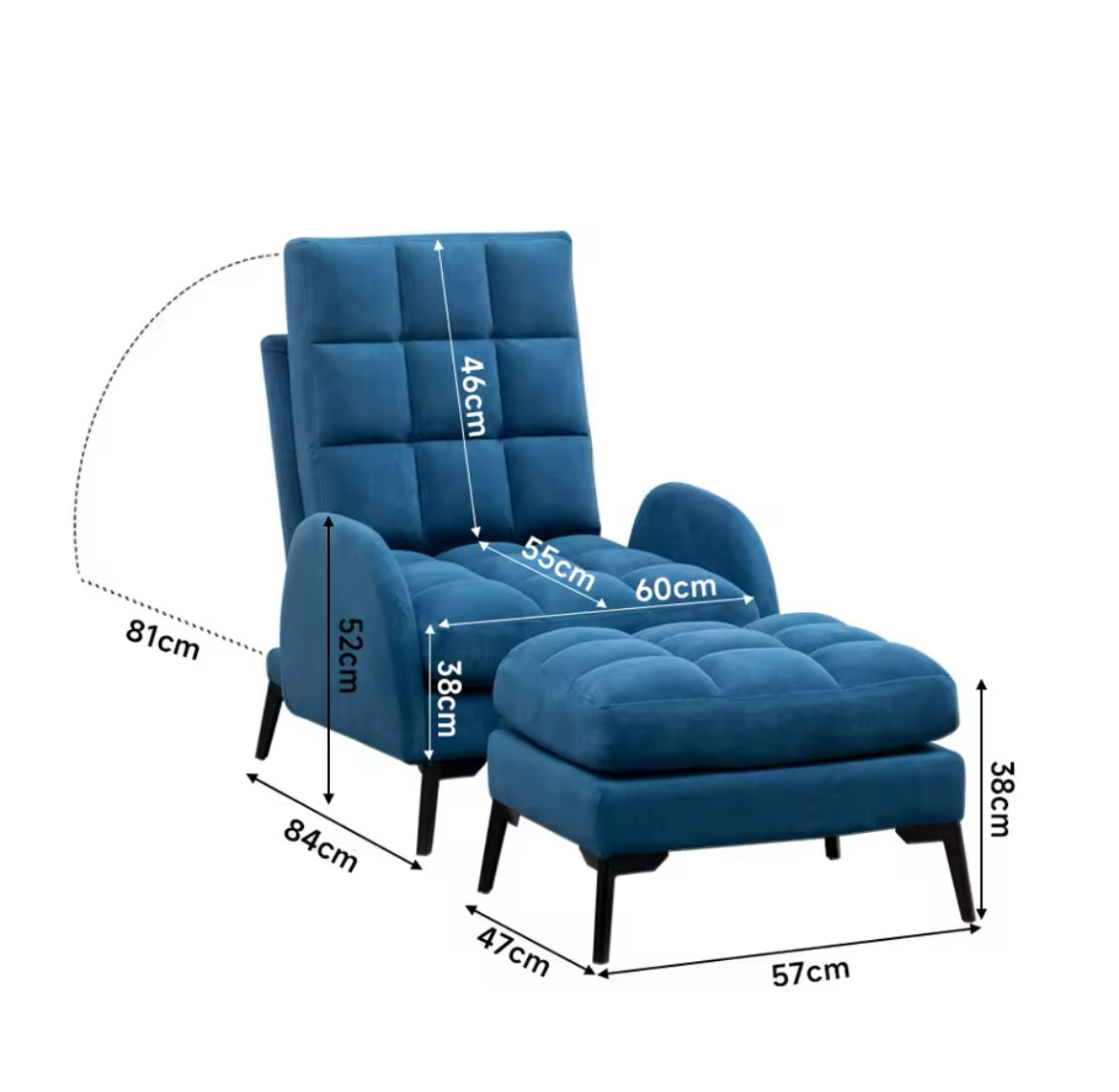 Frosted Bleu Recliner